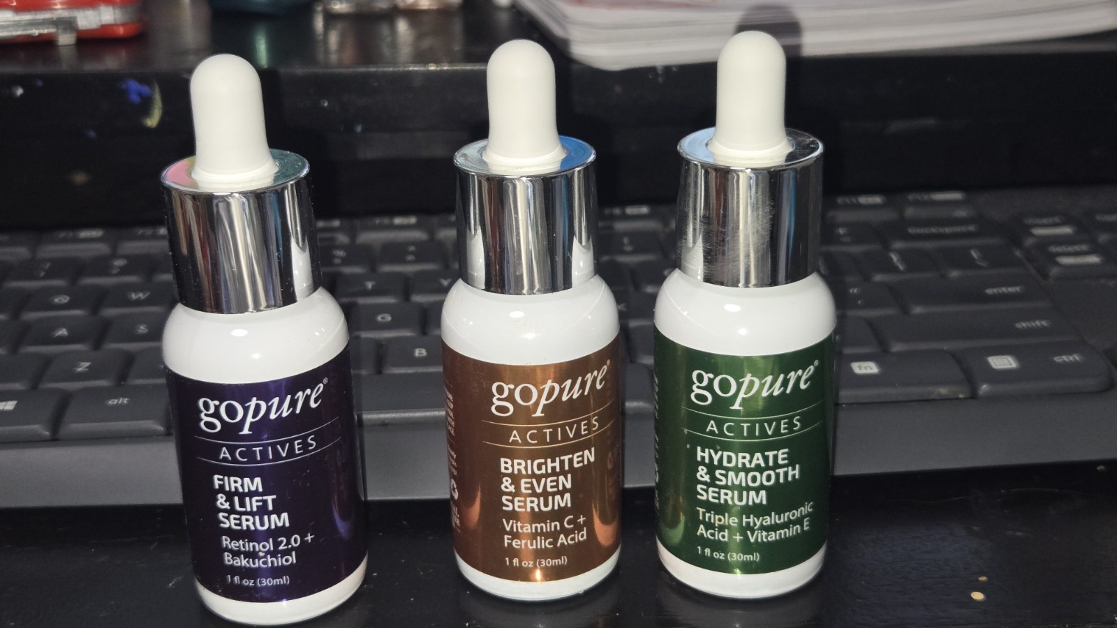 gopure Actives Intensive Facial Serum System Trio Set- 3x 1 FL OZ / 30ml