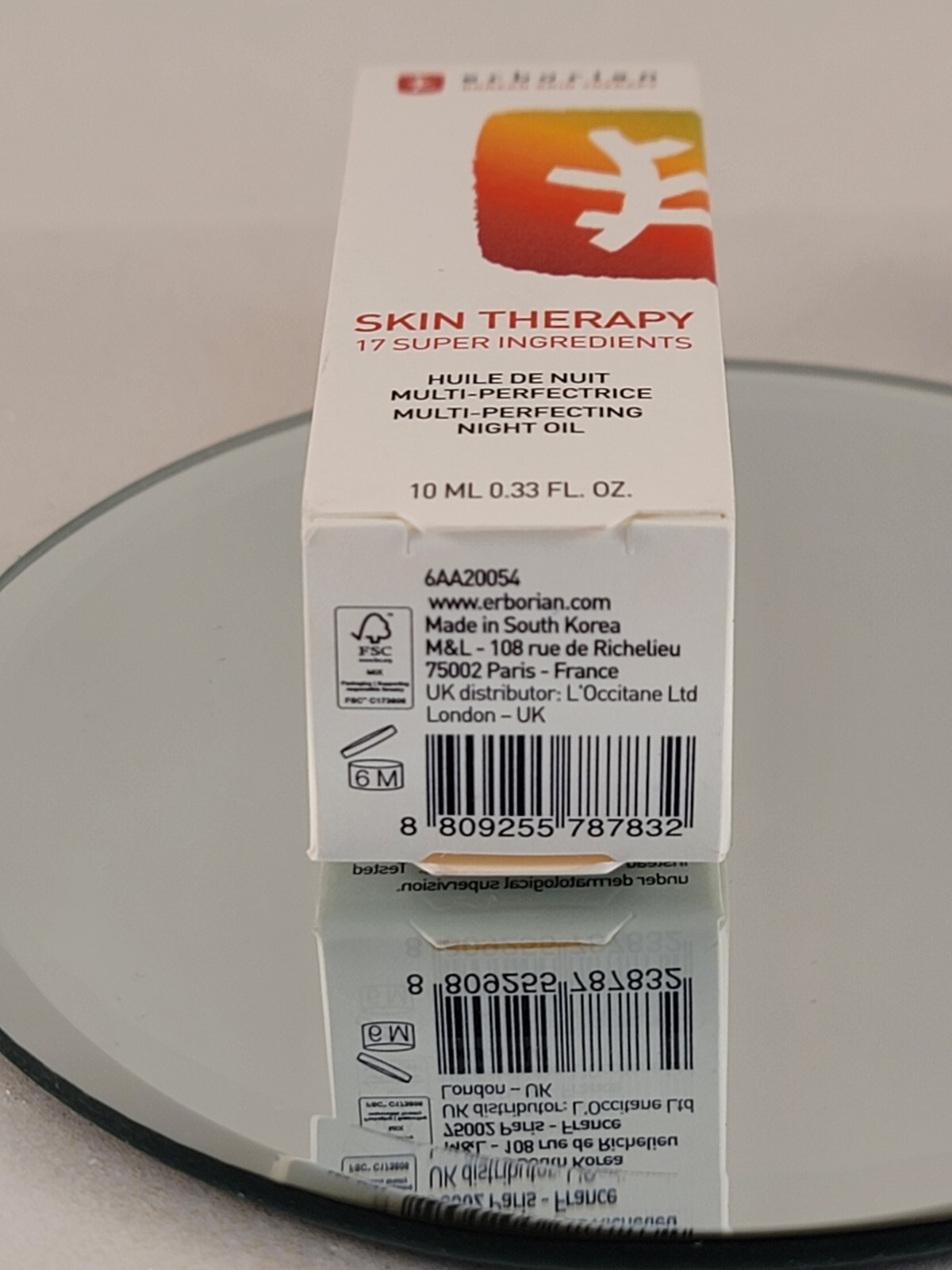 ERBORIAN Skin Therapy Multi-Perfecting Night Oil 0.33 fl oz Travel Sz NEW In Box