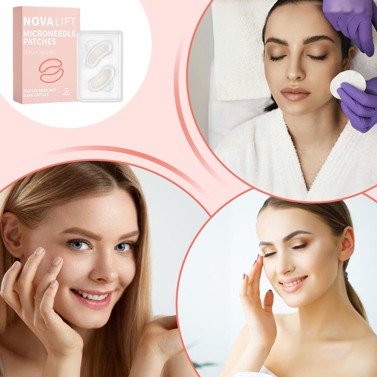 3X Micro-needle Eye Patch Hyaluronic Acid Anti-wrinkle Eye Mask Remove Fine Line