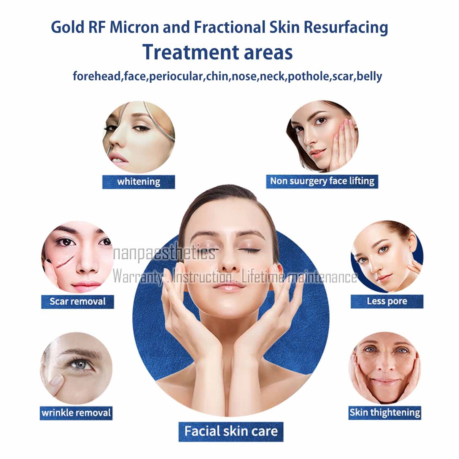 Professional Fractional Gold R-F Spa Beauty Machine Face Lift Face Body Beauty