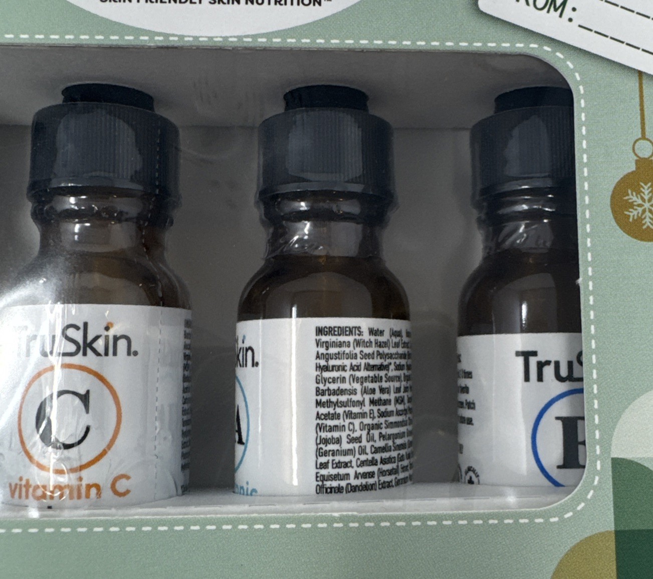 TruSkin Merry Bright Holiday Facial Serum Skincare Gift Set Retinol .4 fl oz ea.