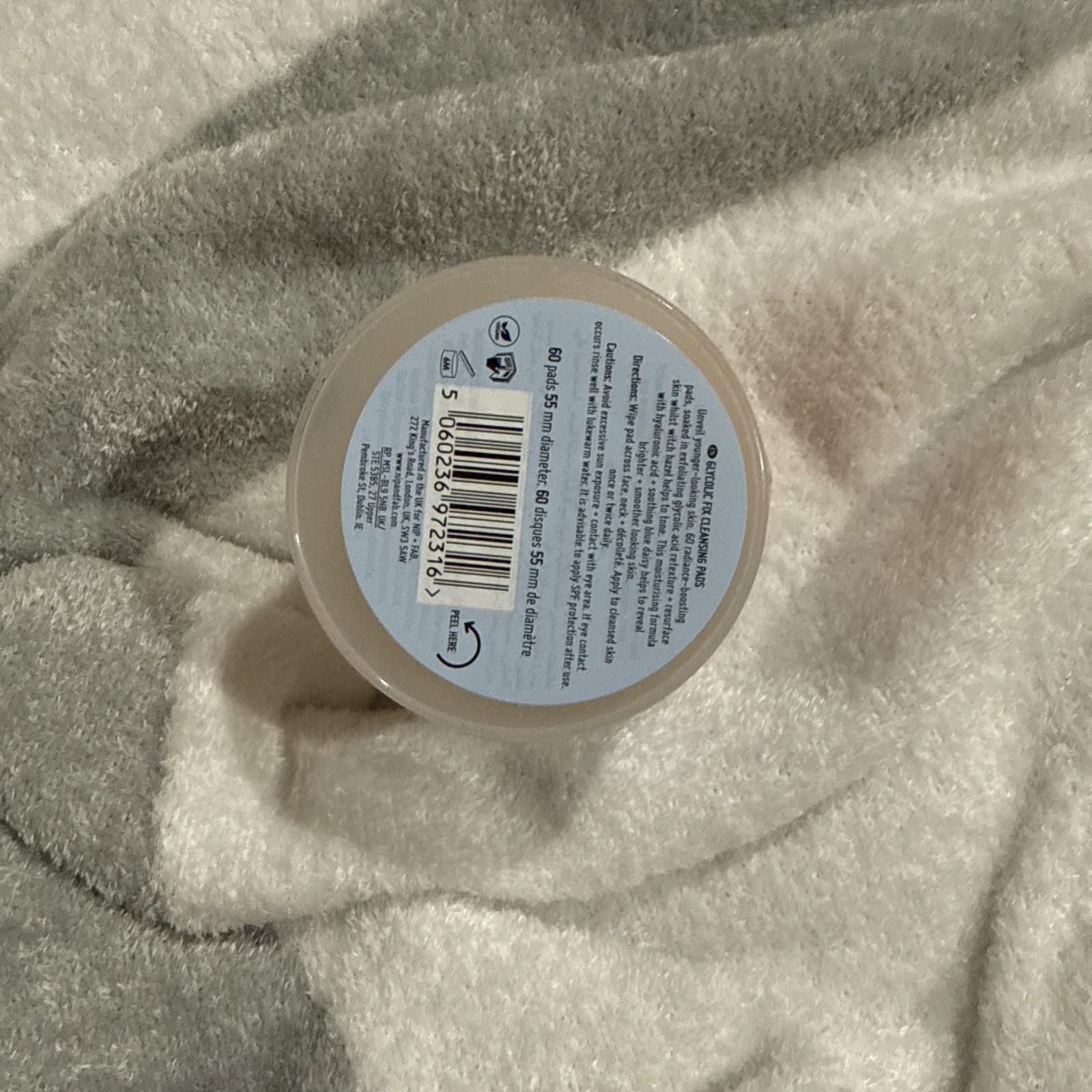 Nip + Fab Glycolic Fix Daily Cleansing Exfoliating Facial Pads 60 ct HTF