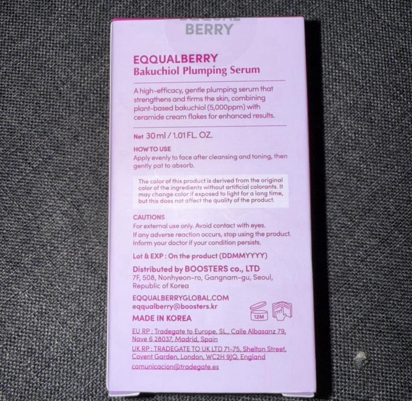 Bakuchiol Plumping Serum, Anti-Aging, Tightening Firming Skin Care, 30ml/1.01 fl