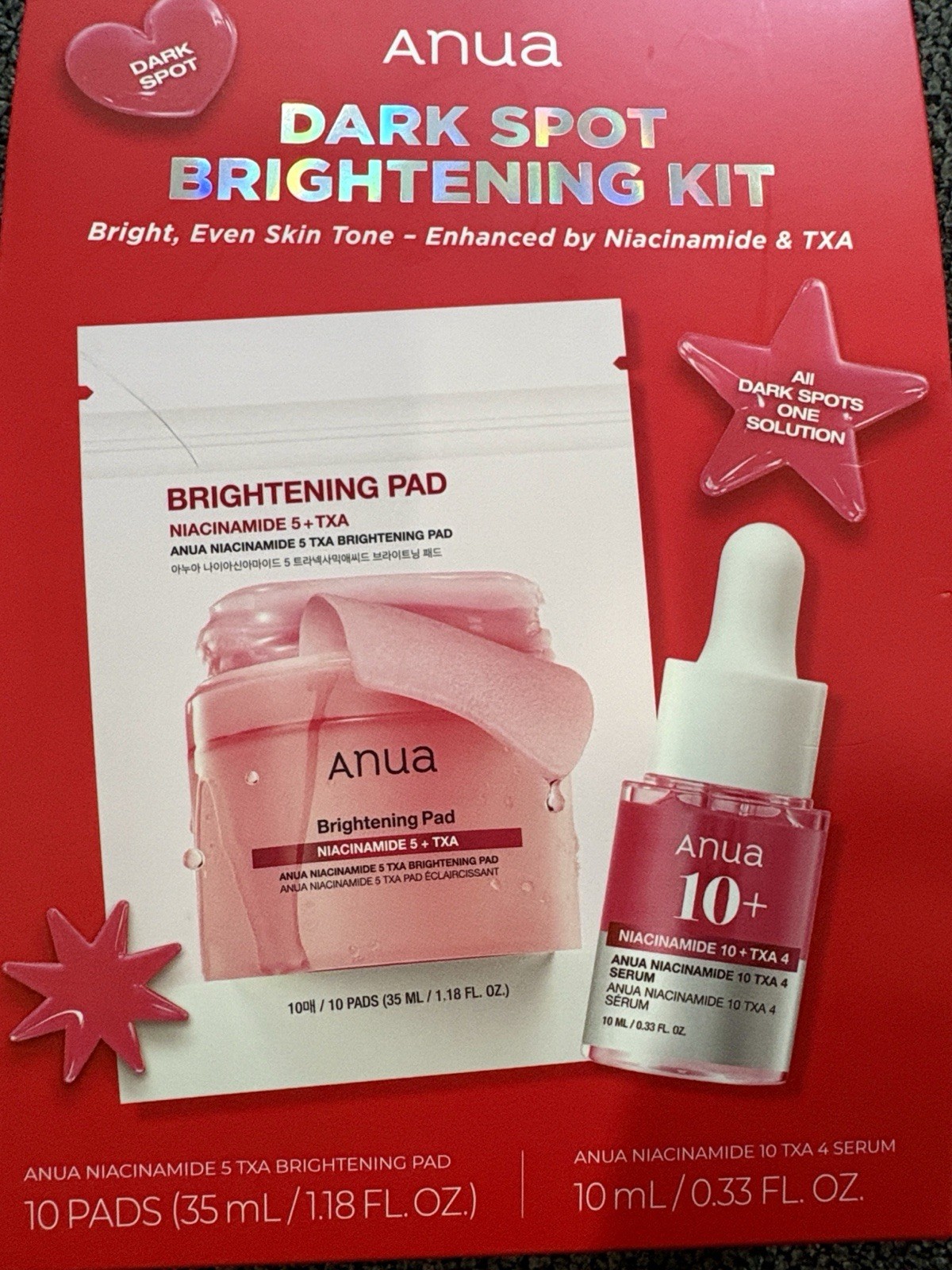 Anua Dark Spot Brightening Kit NIB Niacinamide & TXA Target Dark Spots