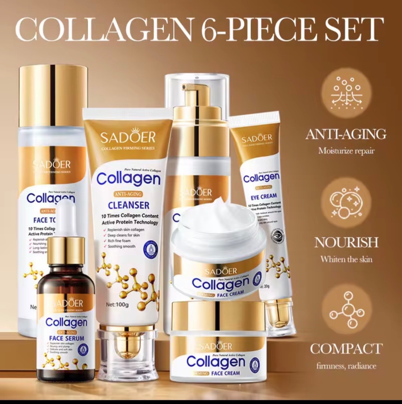 SADOER Collagen Moisturizing skincare set