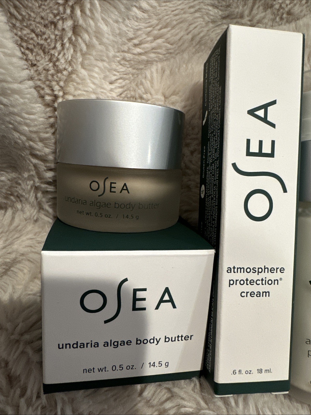 OSEA LOT Of 4 Undaria Algae Body Butter Atmosphere Cream, Cleanser, AHA Serum