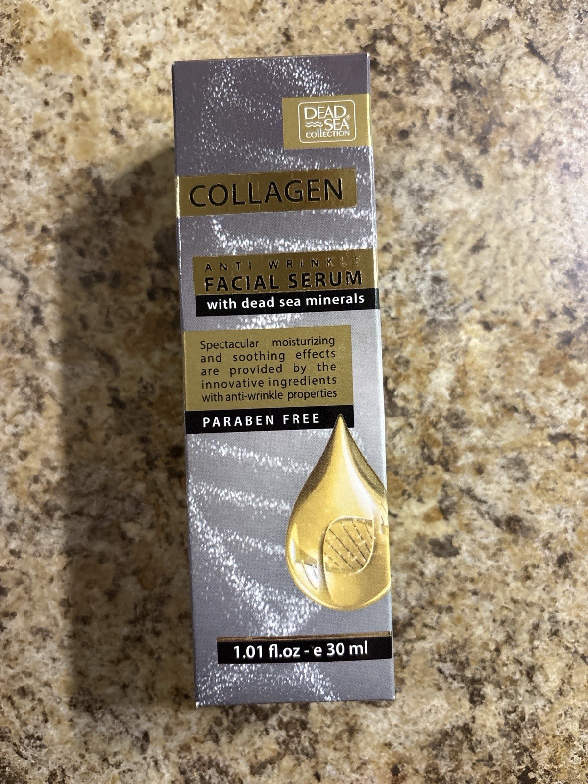Dead Sea Minerals Collagen Anti-Wrinkle Facial Serum Paraben Free 1.0 fl oz NEW