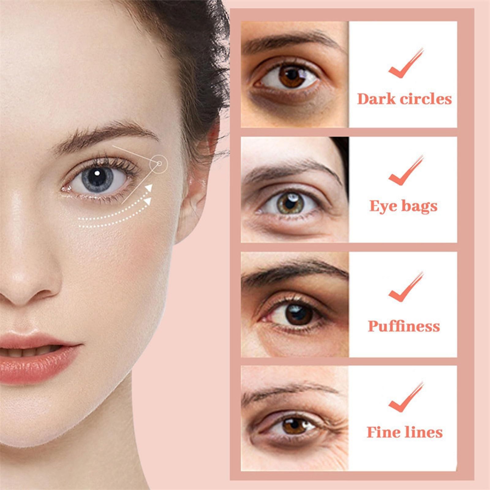 3X Micro-needle Eye Patch Hyaluronic Acid Anti-wrinkle Eye Mask Remove Fine Line