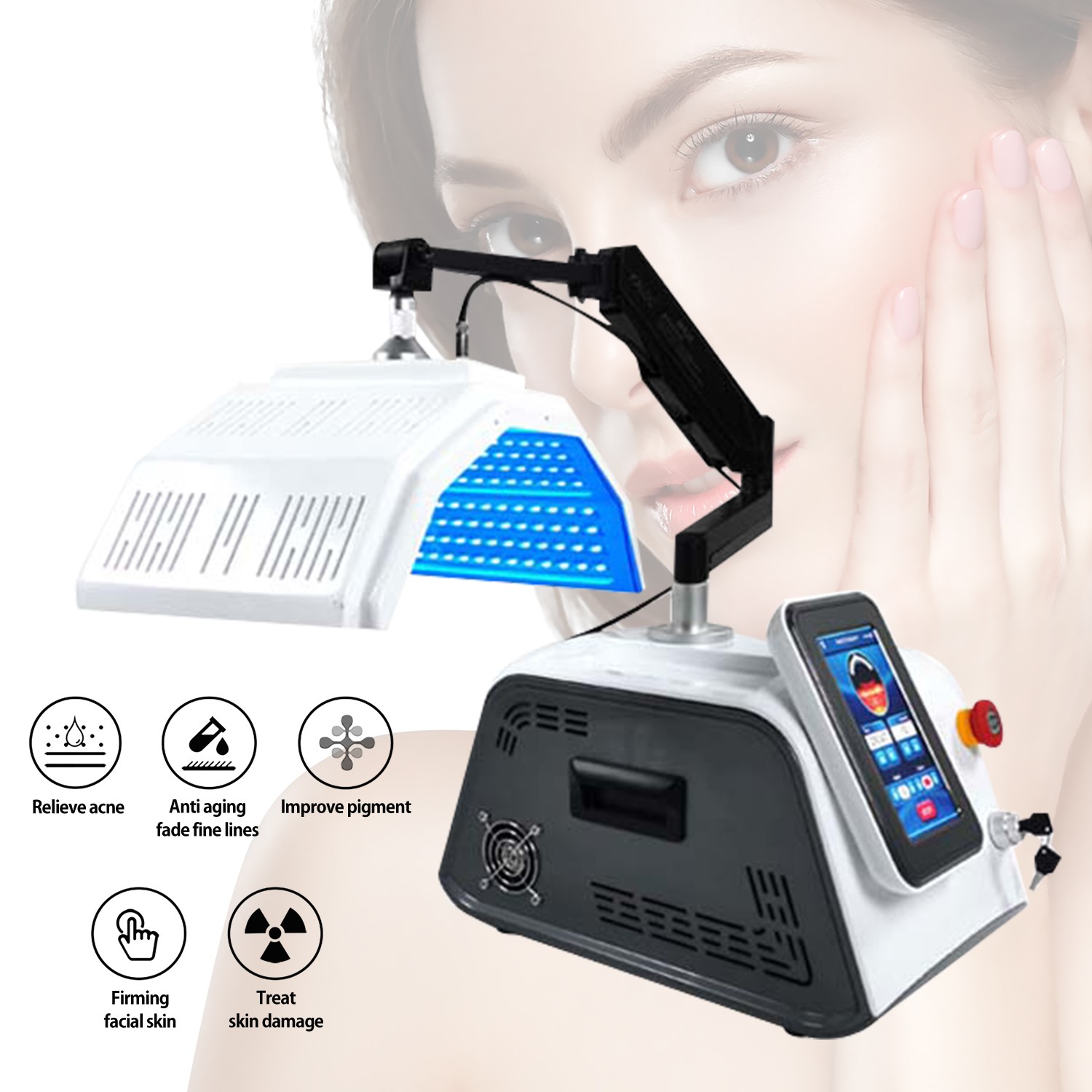 Professional 7 Colors LED Photon Photodynamic Light Therapy PDT Beauty Machine
