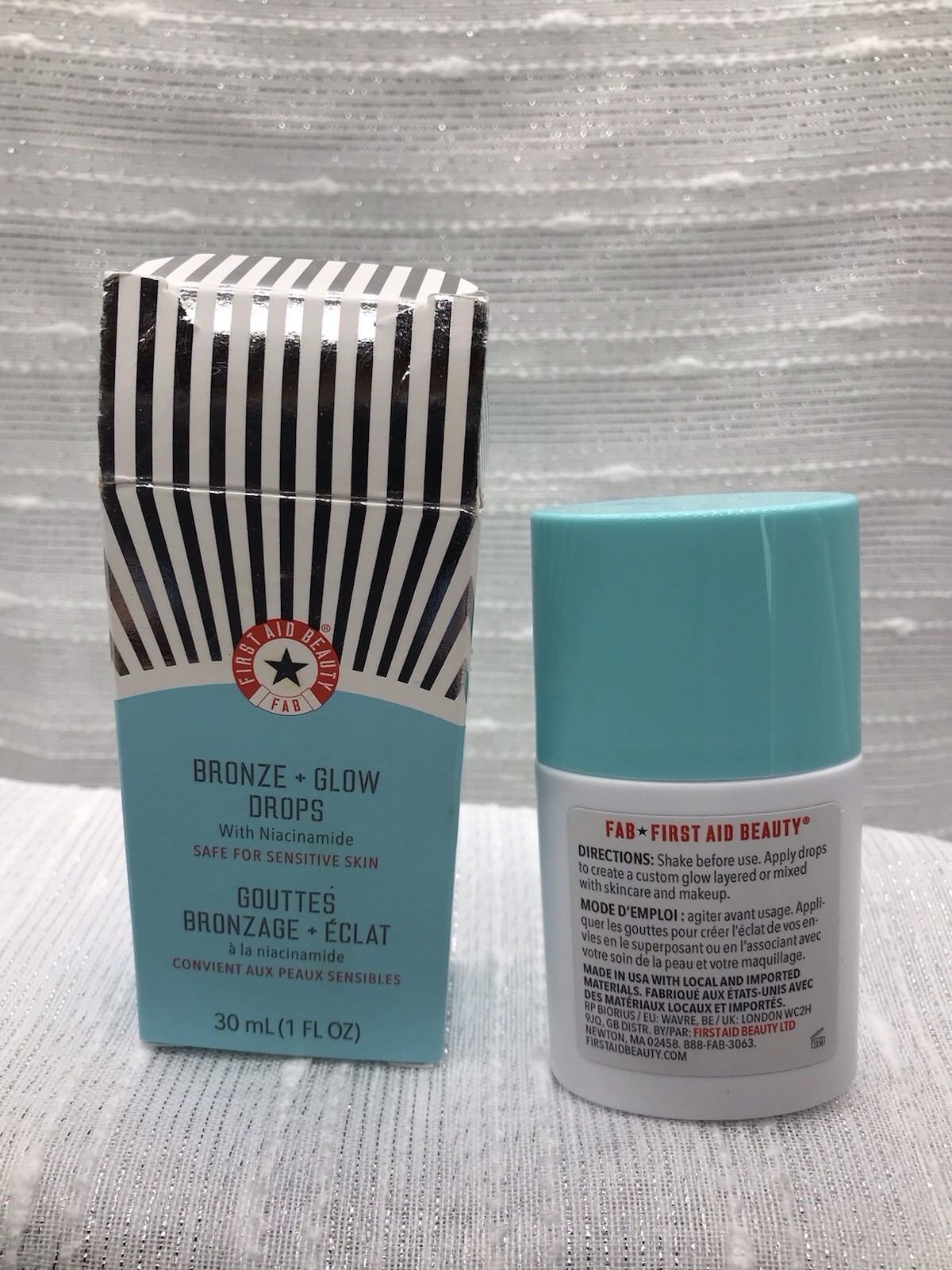 First Aid Beauty Bronze + Glow Drops W/Niacinamide 1 fl oz/30mL Sensitive Skin