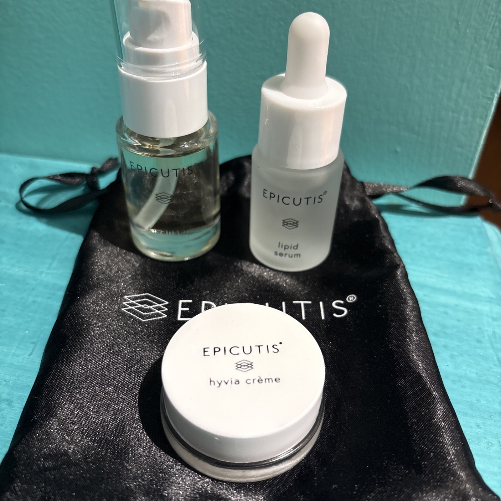 Epicutis 3 Piece Travel Set: Oil Cleanser, Lipid Serum, Hyvia Cream