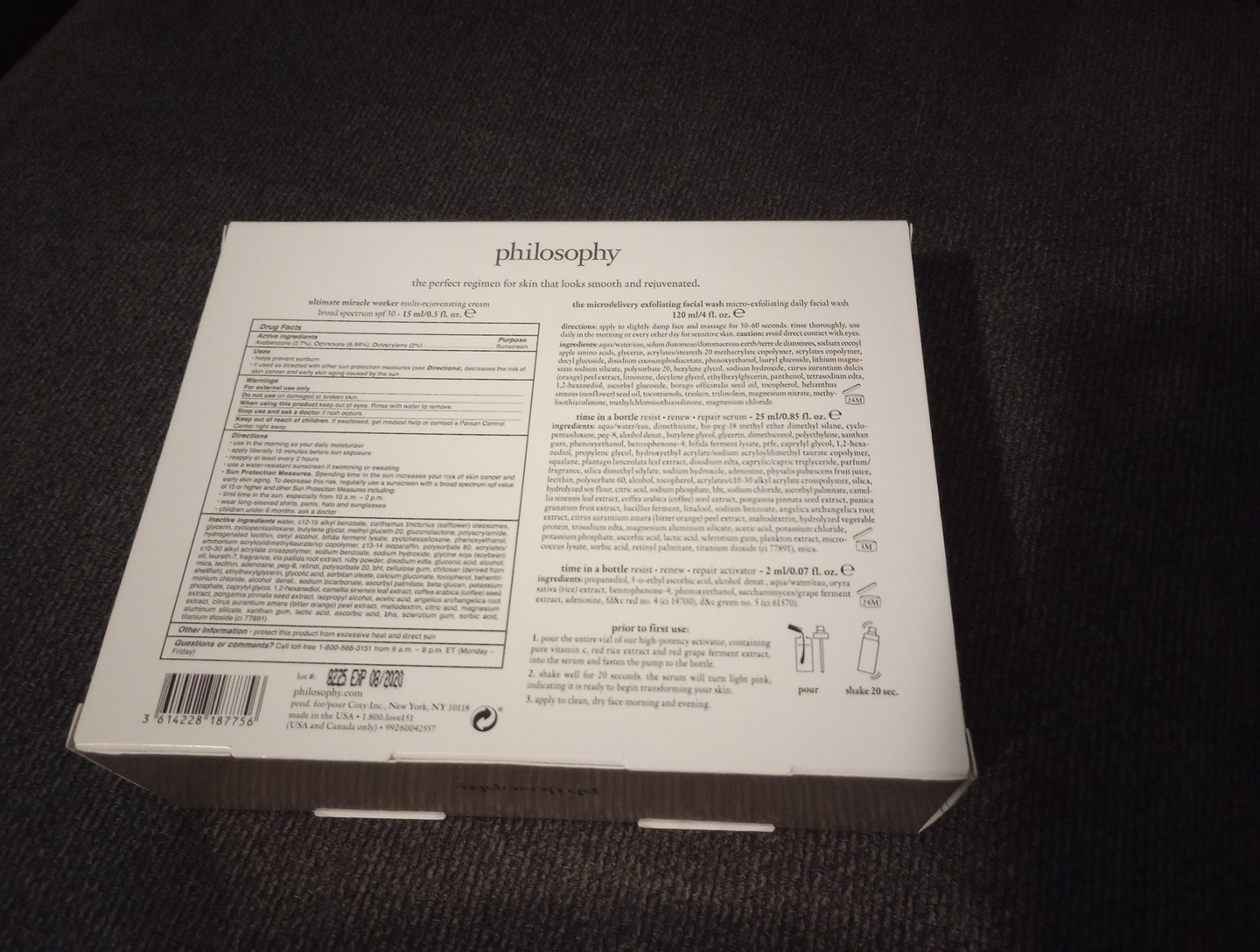 Philosophy Ultimate Age-Defying 4 Pcs Set / New With Box