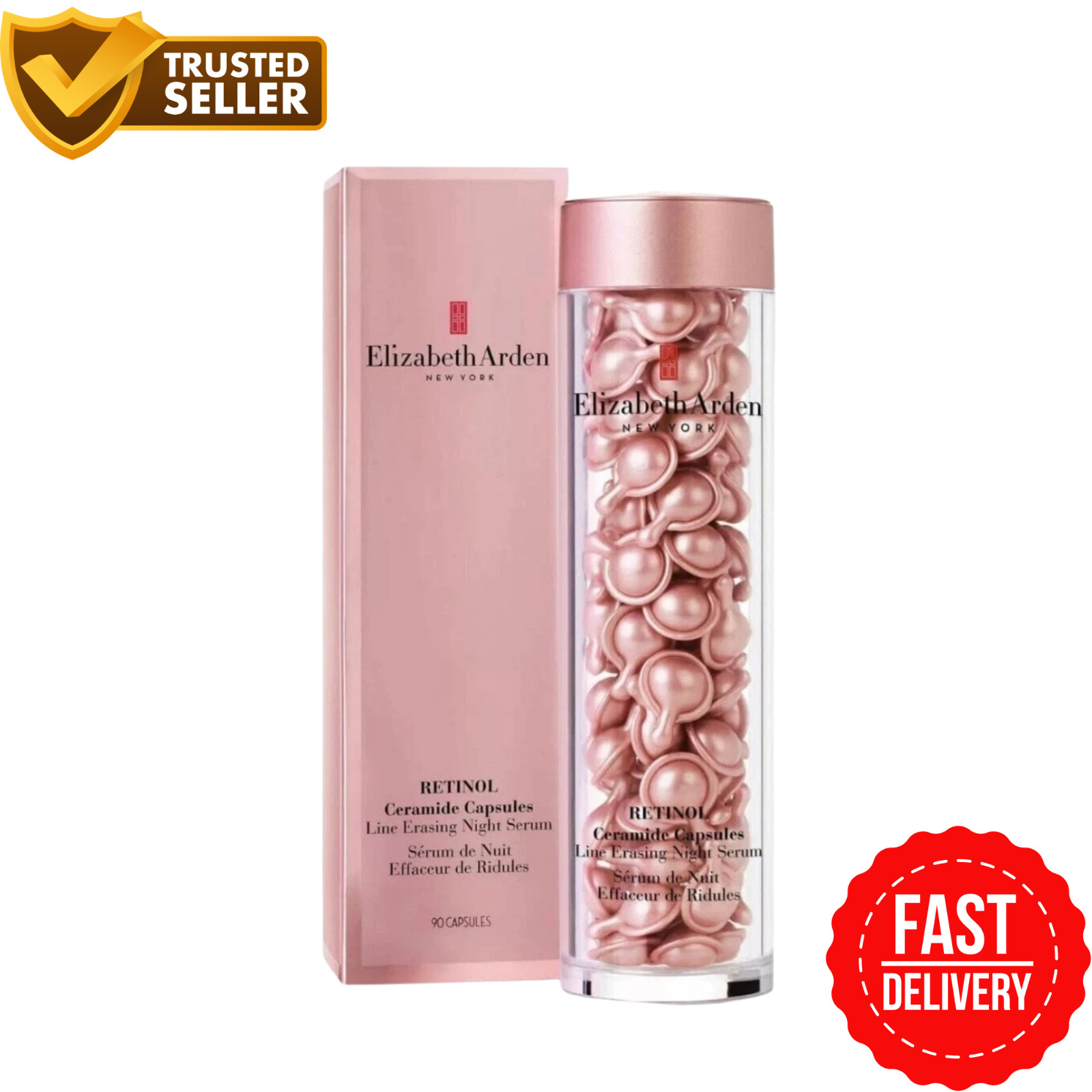 Elizabeth Arden Retinol + Ceramide Night Serum Capsules 90 Ct Face Skincare Hydr