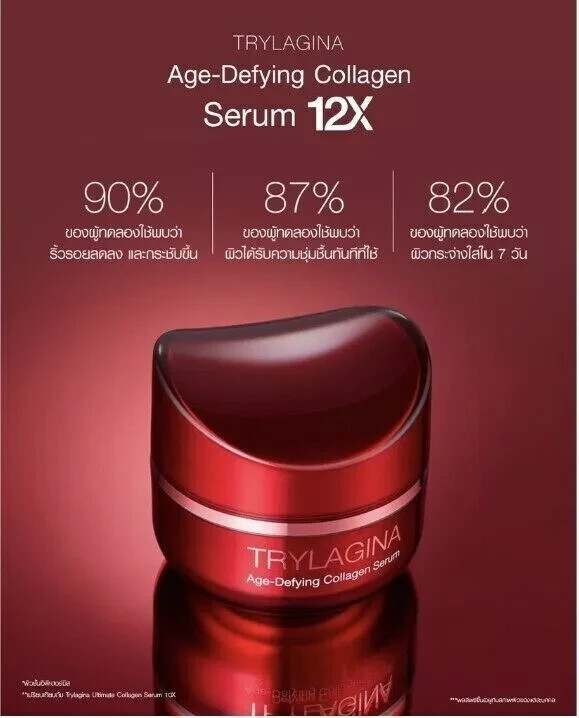 Trylagina Age-Defying Collagen Serum 12X Moisturizing Reduce Wrinkle 30g 2x