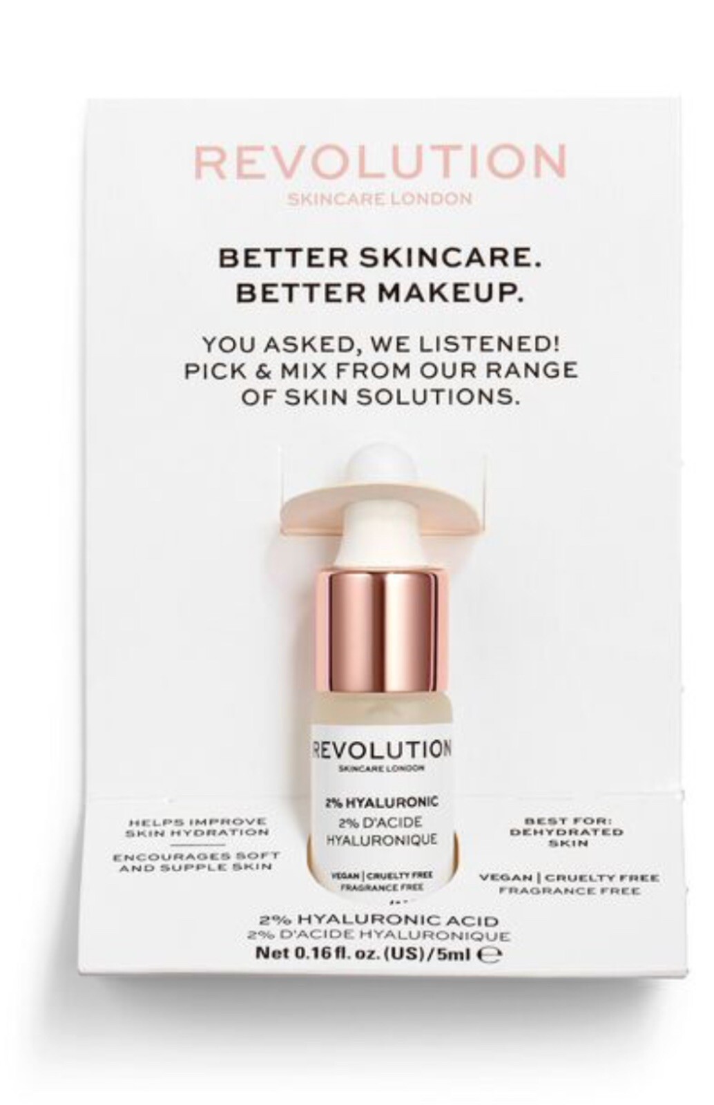 Revolution Skincare London 2% Hyaluronic Acid 0.16oz Deluxe Sample Size Bundle 3