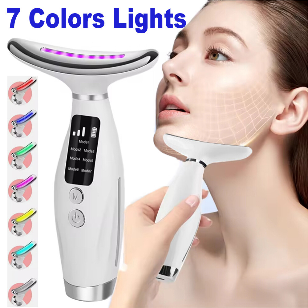 7 Colors Face Neck Lifting Beauty Device LED Photon Therapy Skin Tighten Device