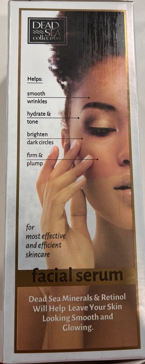 Dead Sea Collection Retinol Facial Serum W/Dead Sea Minerals. 1.69 Ounce size