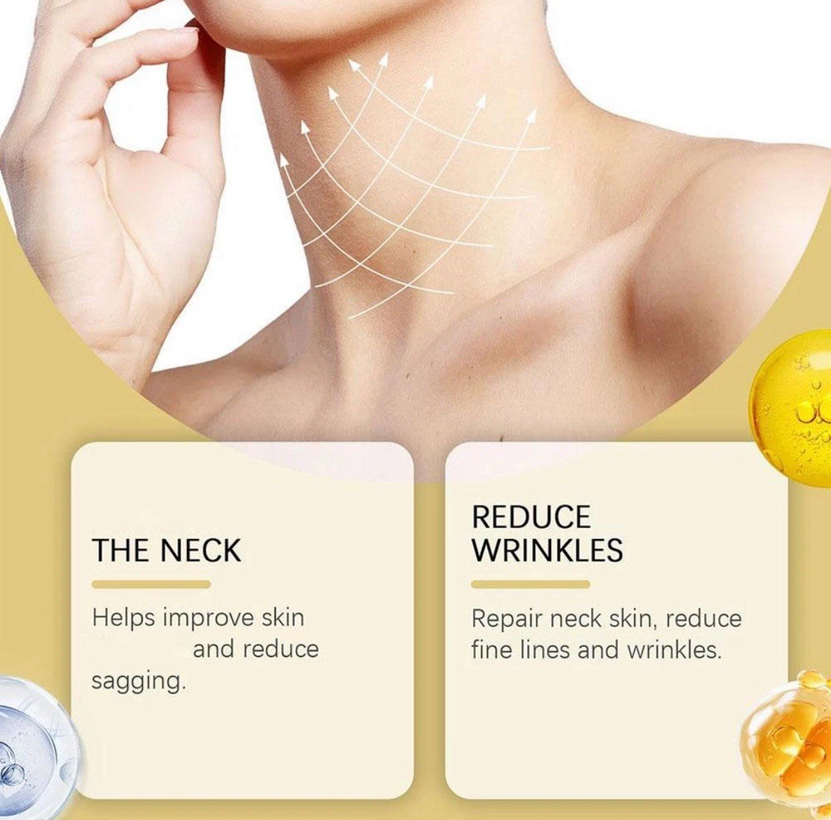 AH-8 Firming Neck Cream for Crepey Skin Body Moisturize Comfort Roller Neck Care