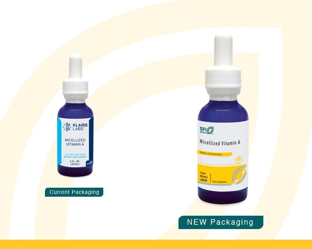 SFI Health Micellized Vitamin A Drops – Liquid A 1 Fl Oz (Pack of 1)
