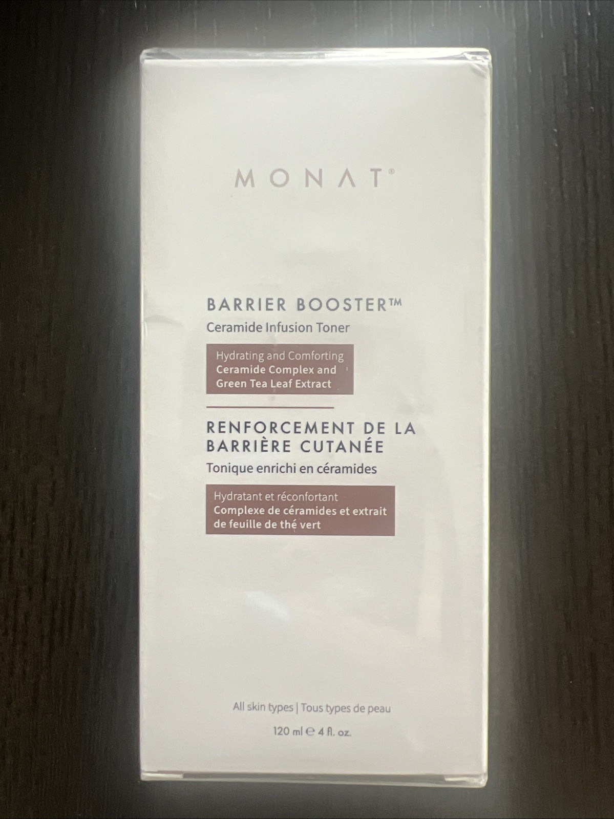 Monat Barrier Booster Ceramide Infusion Toner 120 ml / 4 fl oz – New/Sealed!