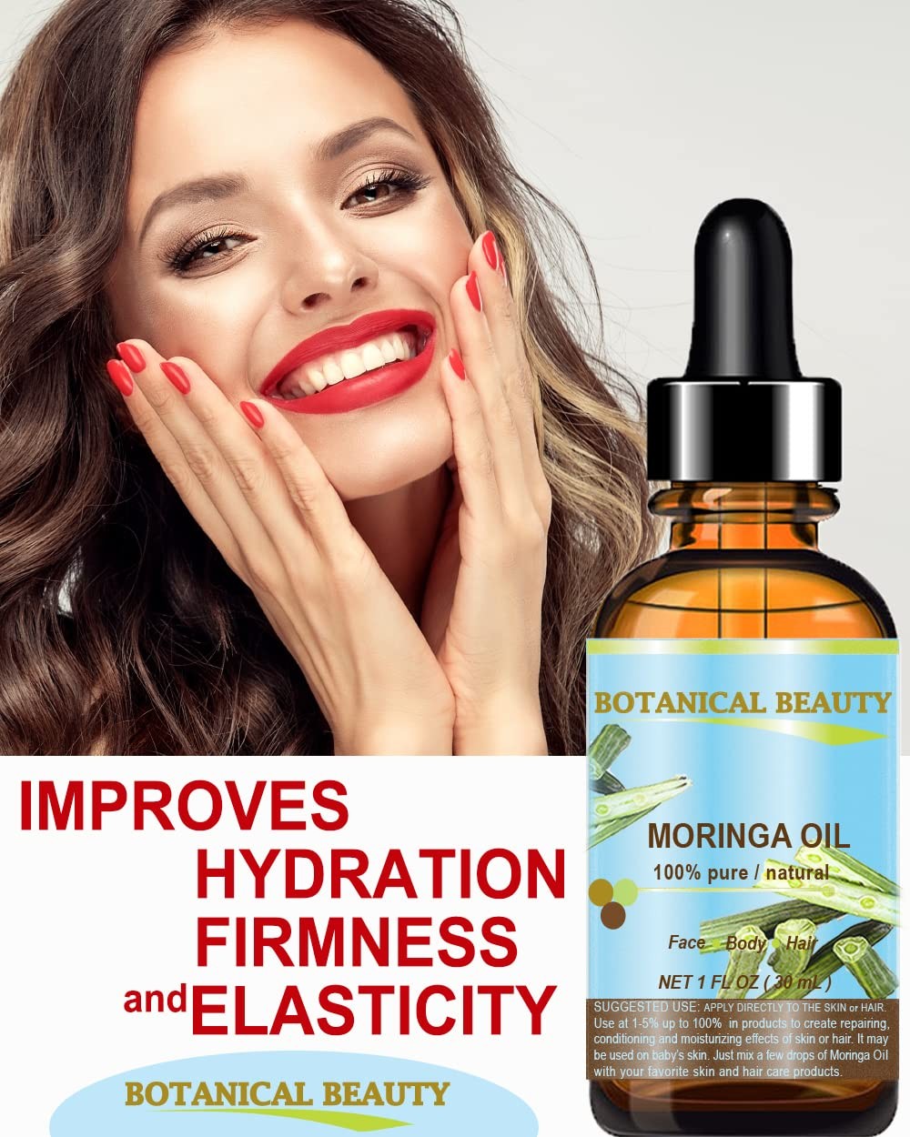 Aceite De Moringa Organico Para Arrugas La Cara Organico Prensado En Frio Puro