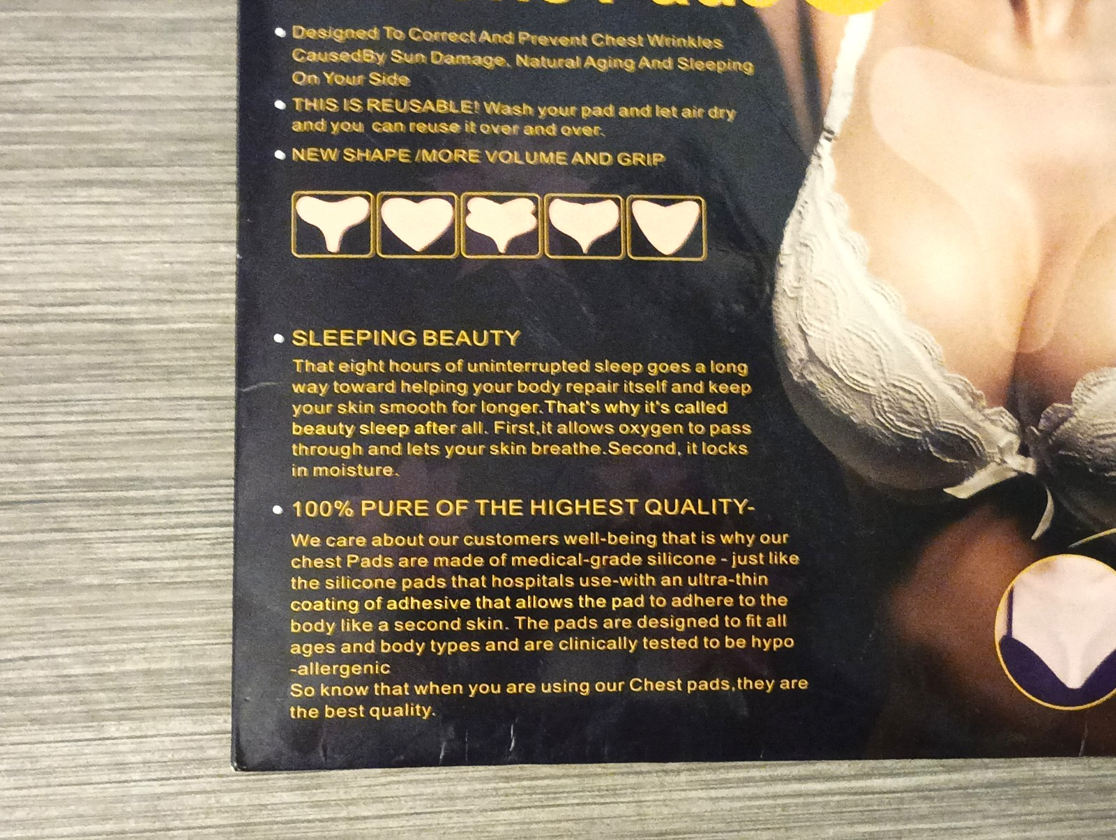 Reusable Chest and Neck Silicone Pad Anti Wrinkle Transparent Anti Aging Pads