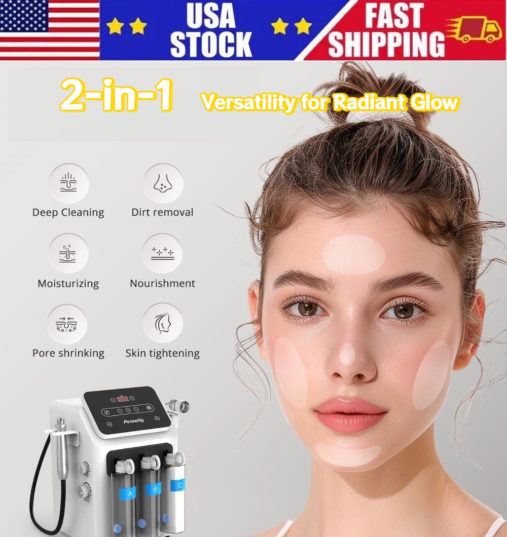Hydro Dermabrasion Machine Hydrogen Oxygen Facial Care Skin Glowing Salon Grade