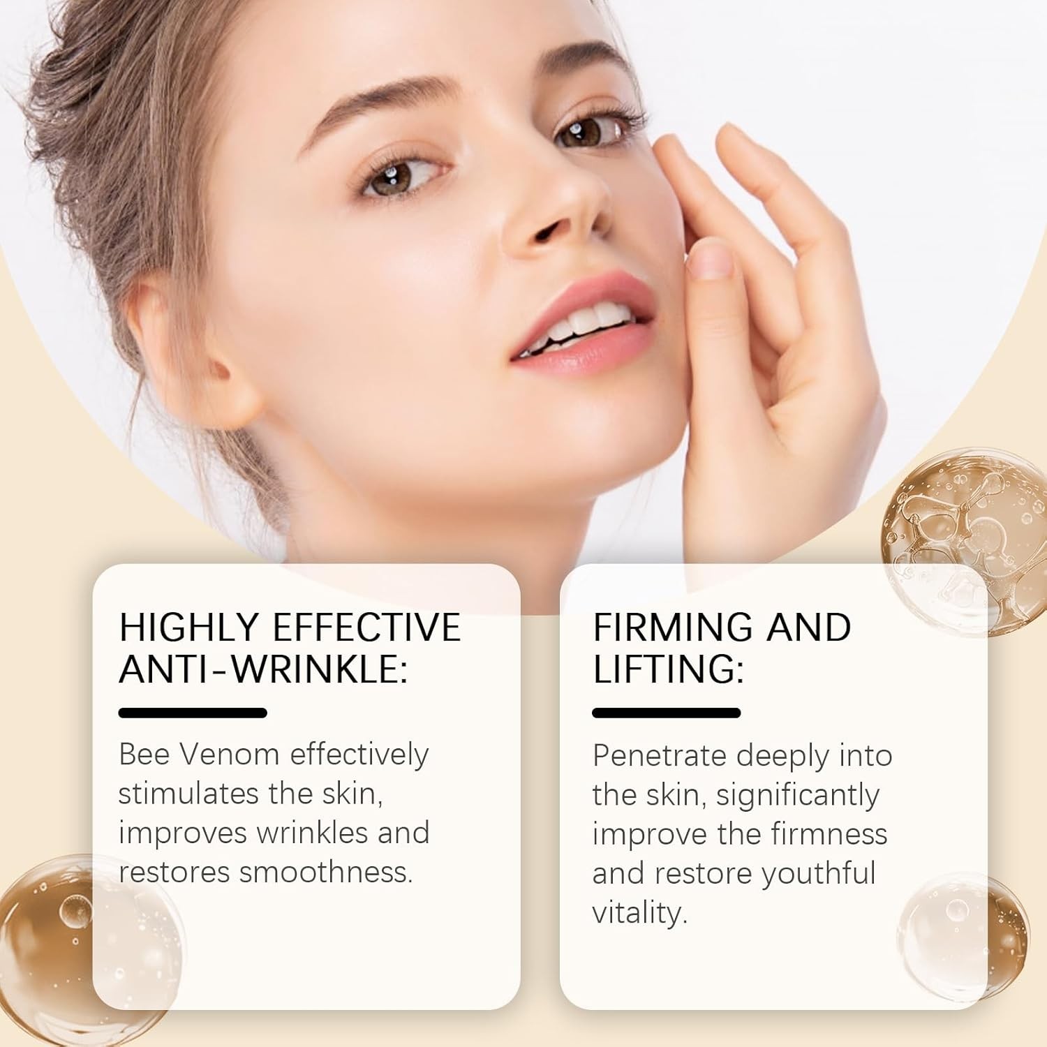 2 Pcs Bee Venom Face Cream Anti Aging Firming Moisturizer Skincare