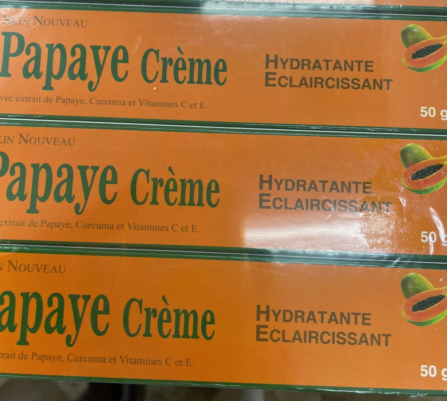 Skin Nouveau Papaye Crème Brightening Face Cream 3 Pack, 1.7 oz Each – Papaya &