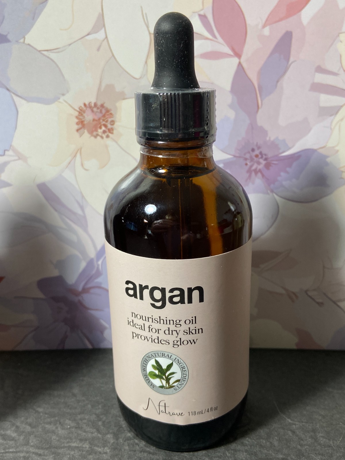 Natrave Argan Nourishing Oil Ideal for Dry Skin Provides Glow 4 fl oz NEW Sealed