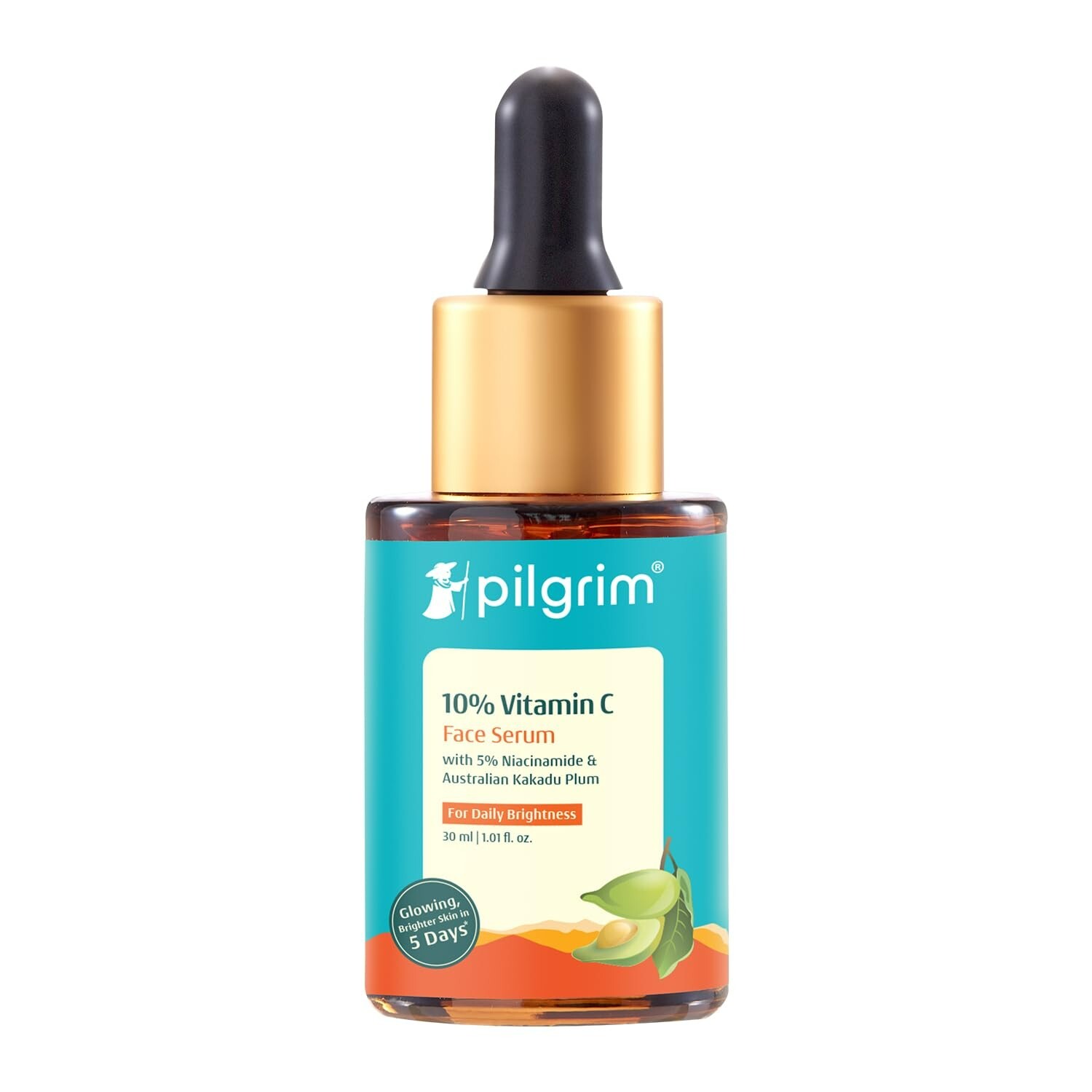 Pilgrim 10% Vitamin C Serum 30ml for Glowing Skin|With 5% Niacinamide, Hyaluroni