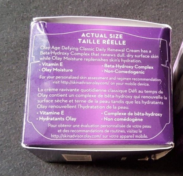 Olay Age Defying Classic Daily Renewal Cream – 2.0 Fl oz – New in Box – x1
