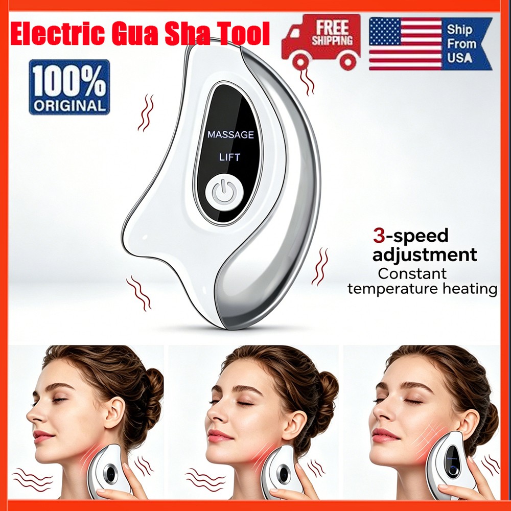Heated Gua Sha Facial Massager – 2IN1 Guasha Tool for Face Sculpting, Relaxation