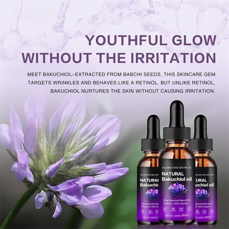 Organic Bakuchiol Oil for Face & Body Retinol Alternative 2.02 fl oz Anti-Aging