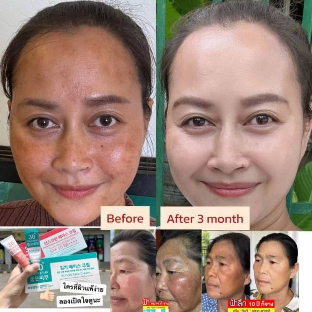 1 SET KIMCHI FACECREAM 30 DAYS PLUS + SUN SCREEN SPF50 PA+++