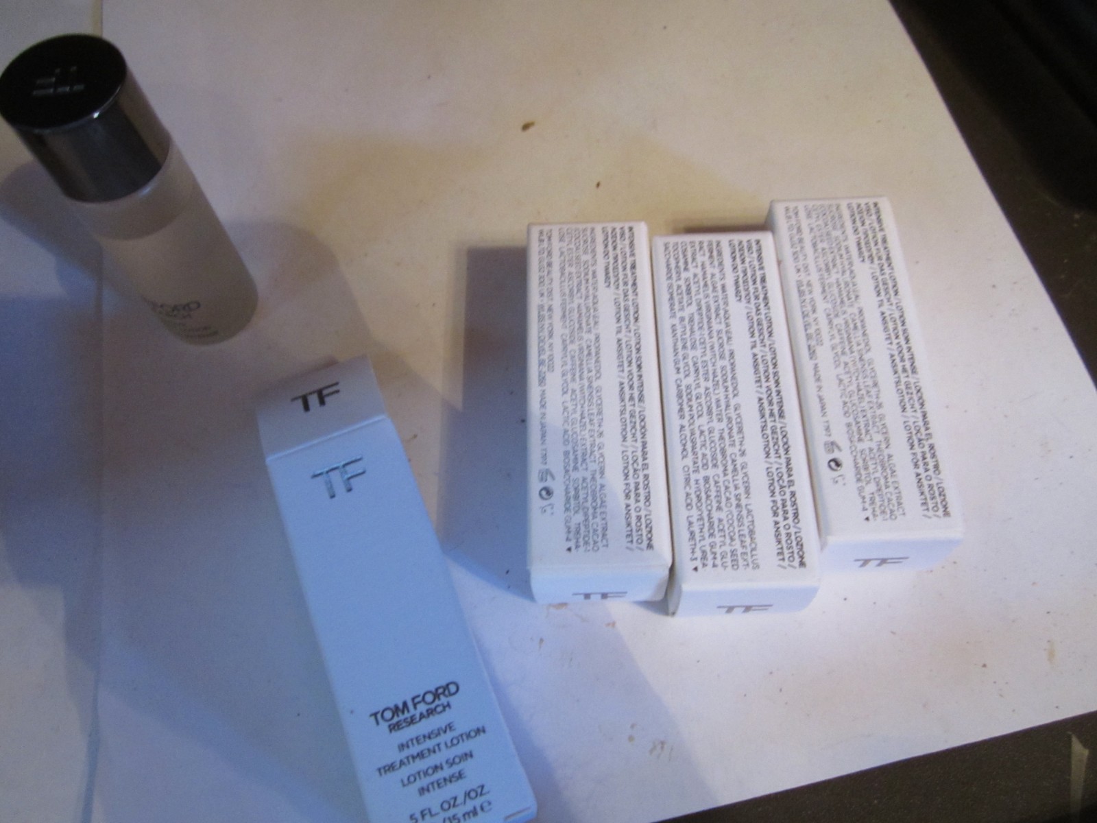 4 X TOM FORD RESEARCH INTENSIVE TREATMENT LOTION TRAVEL SIZE 0.5oz/15ml EACH NEW