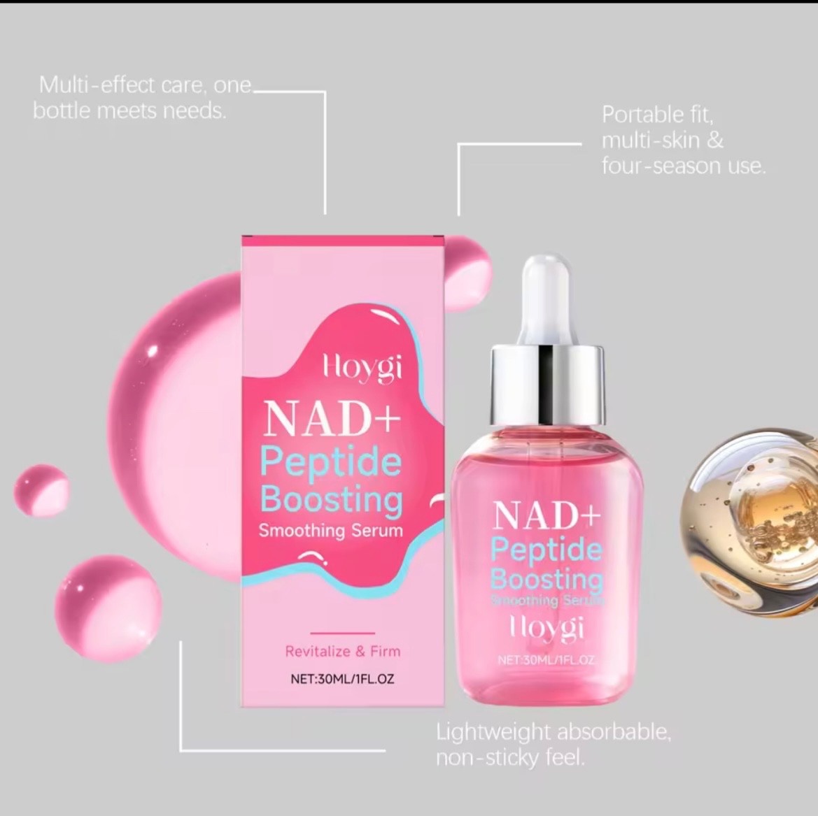 NAD peptide boosting face cream