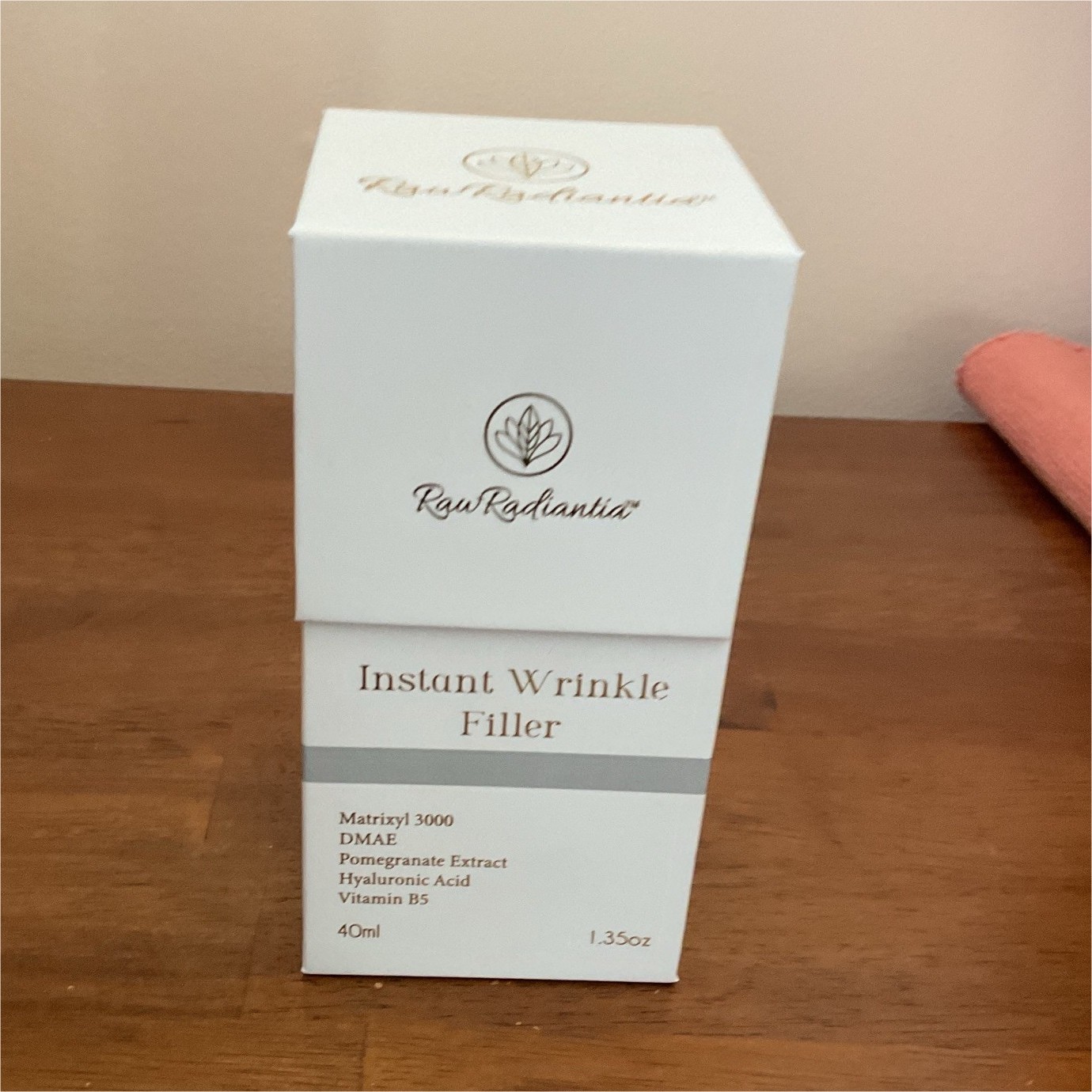 RawRadiantia Instant Wrinkle Filler for Face Wrinkles Matrixyl DMAE 40 ml 1