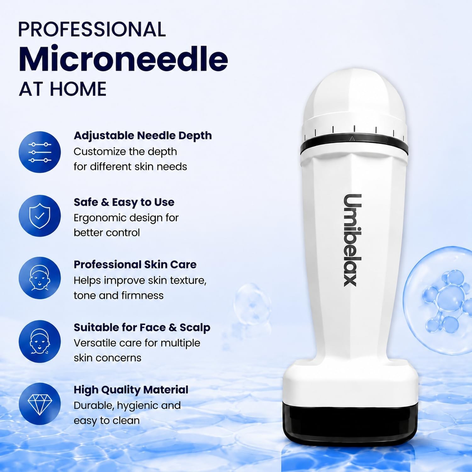 Microneedling Derma Stamp for Hair, Beard, Scalp & Face – 0.25mm Dermaroller