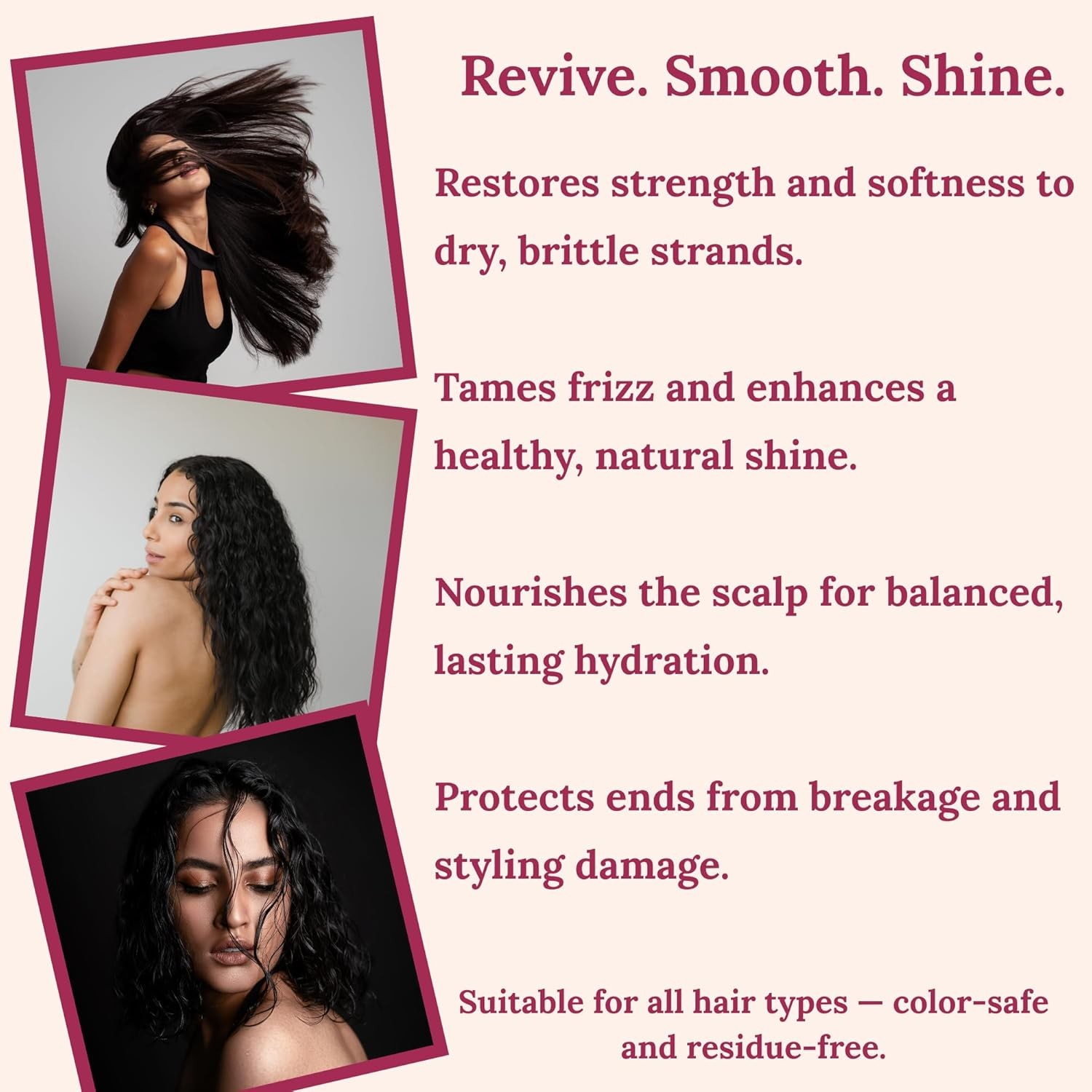 Organic Hair Oil for Growth, Stop Hair Loss, Repair Damaged Hair, with Rosemary