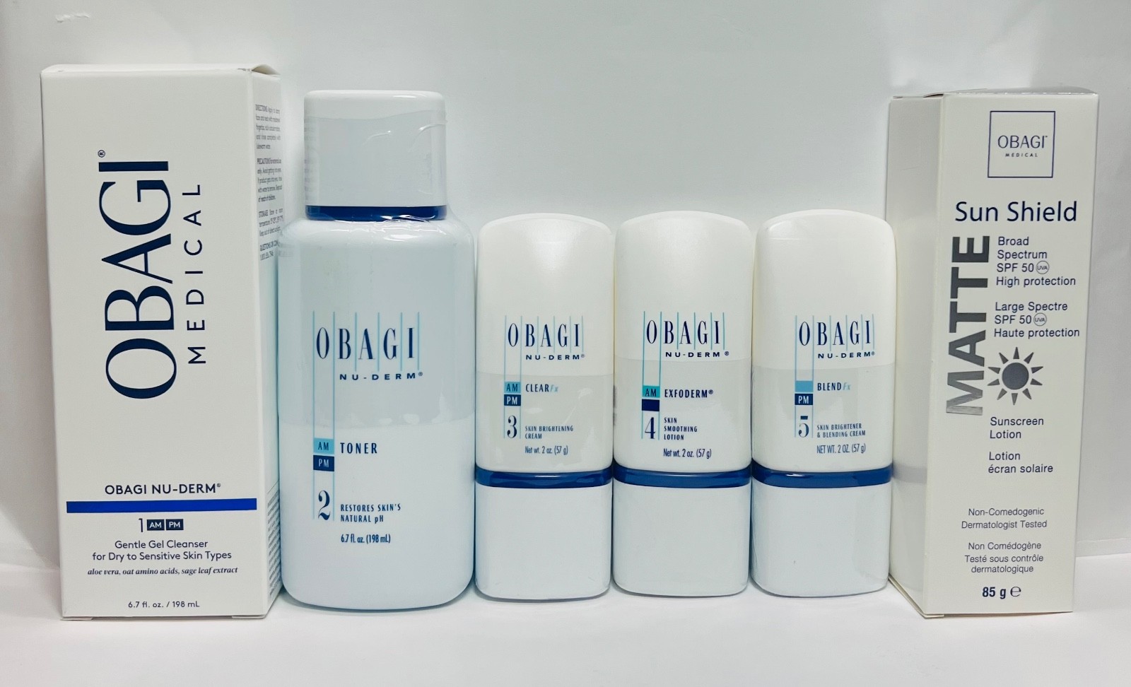 OBAGI 6 pcs Set Dry Skin Brand New Full Size + Obagi Cosmetic Bag FREE !!!