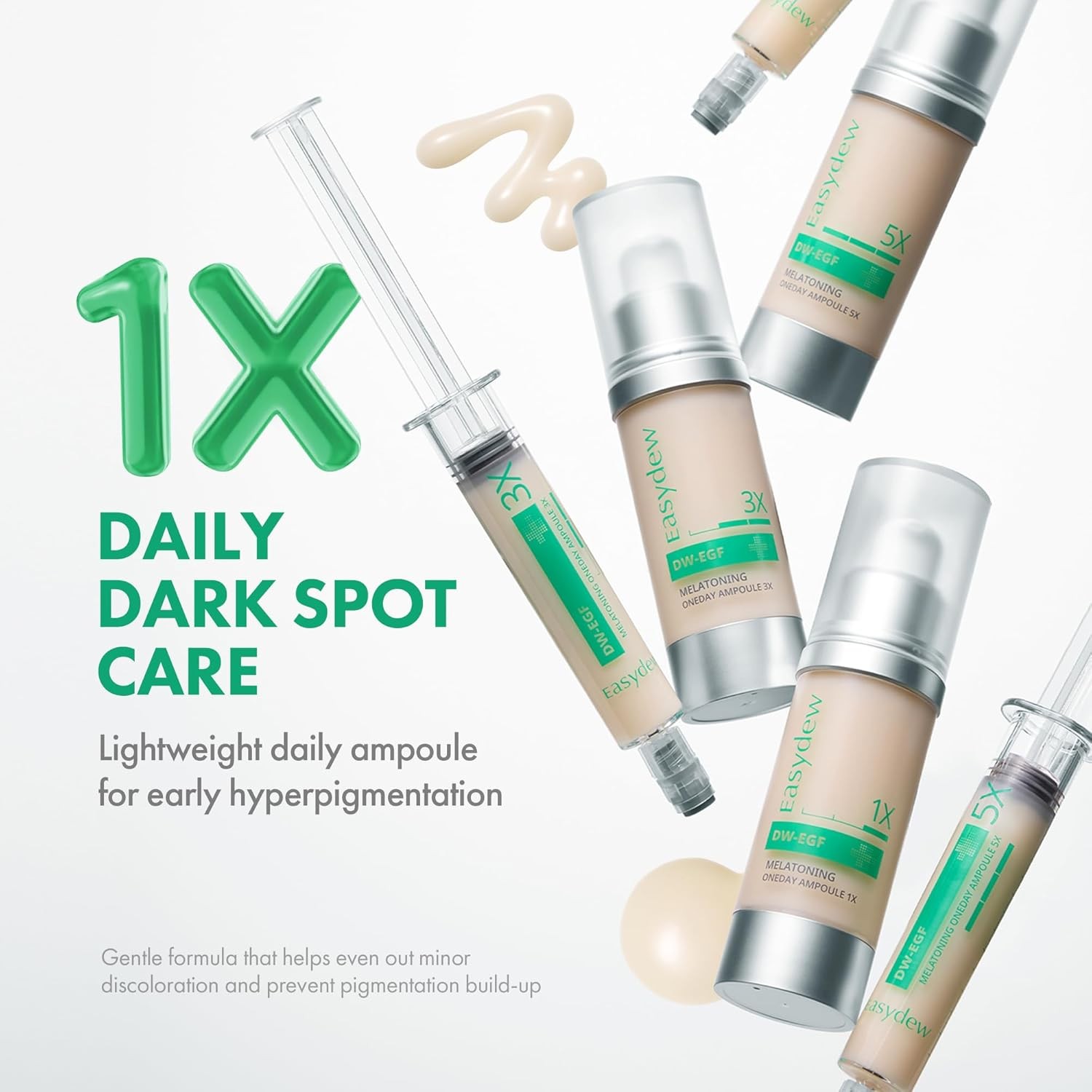 Easydew DW-EGF Melatoning Ampoule 1X – Hydrating Dark Spot Serum with Niacinamid