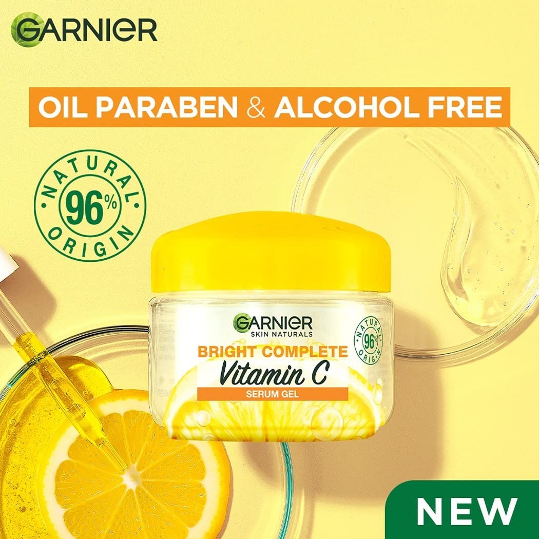 Garnier Brightening Bright Complete Vitamin C Moisturiser, Serum Gel , 45g