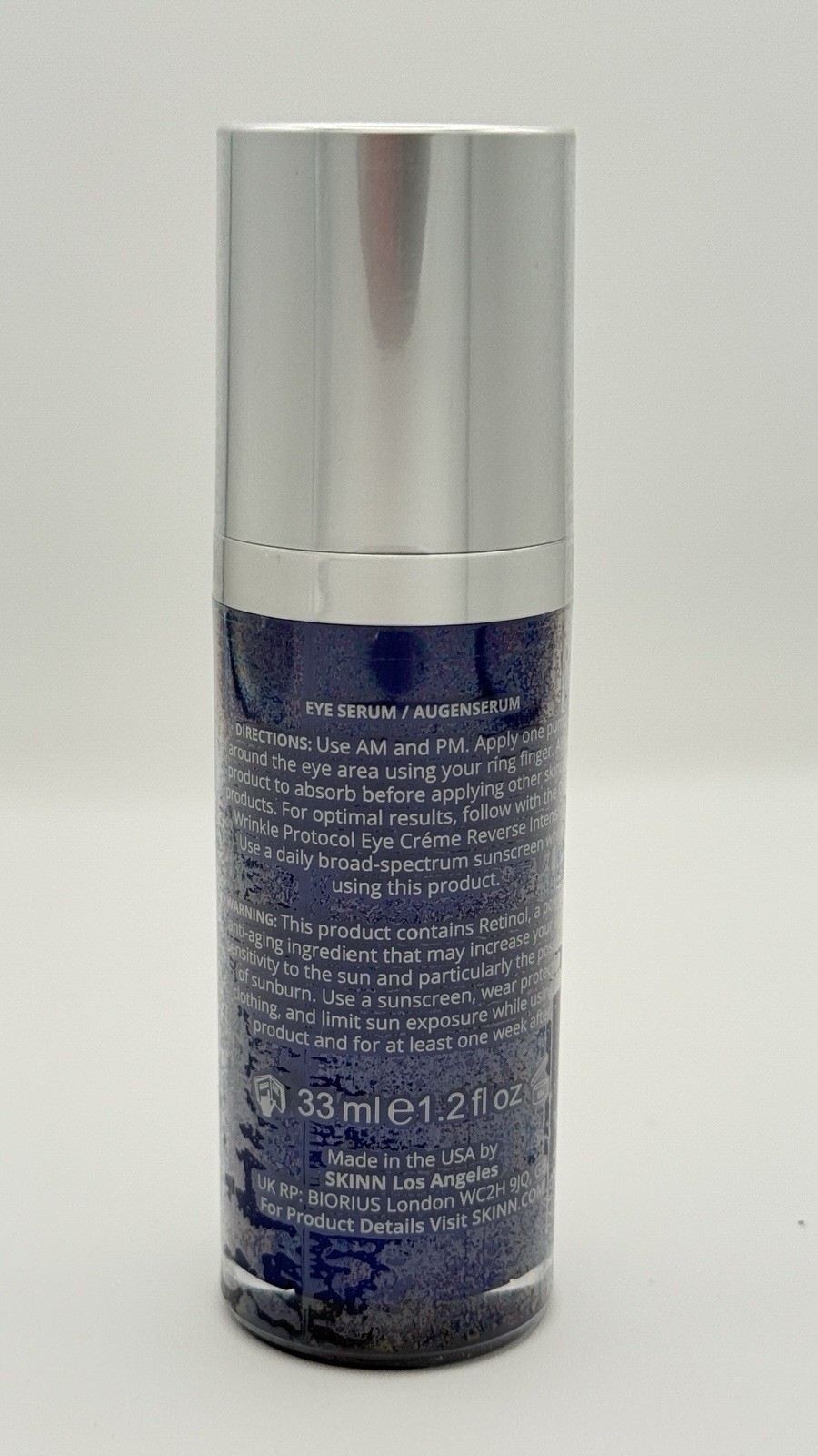 skinn Deep Wrinkle Protocol Age Reset Eye Serum Intensive 1.2 Oz Sealed