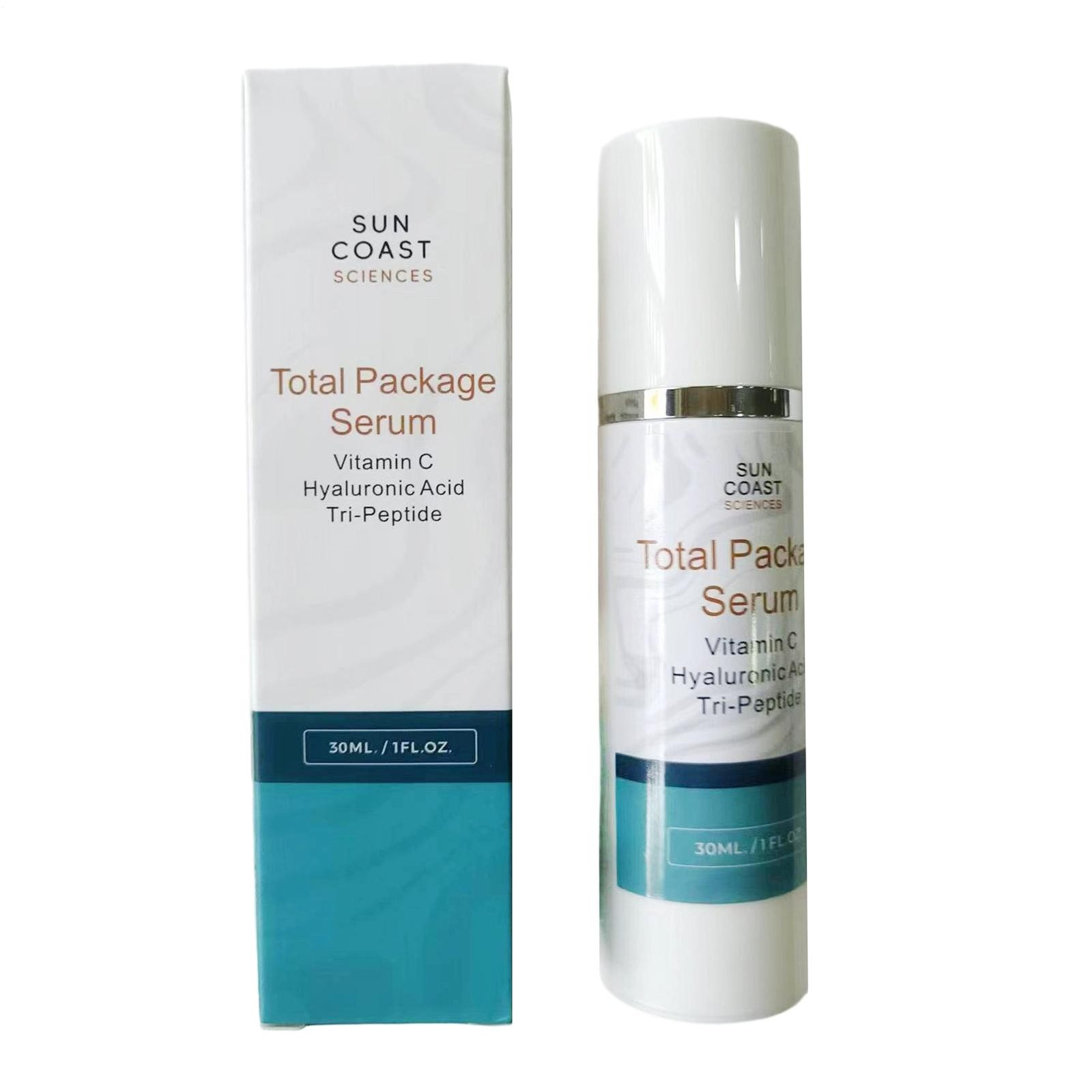 3- Sun Coast Sciences TOTAL PACKAGE SERUM 1oz Vitamin C Hyaluronic Acid