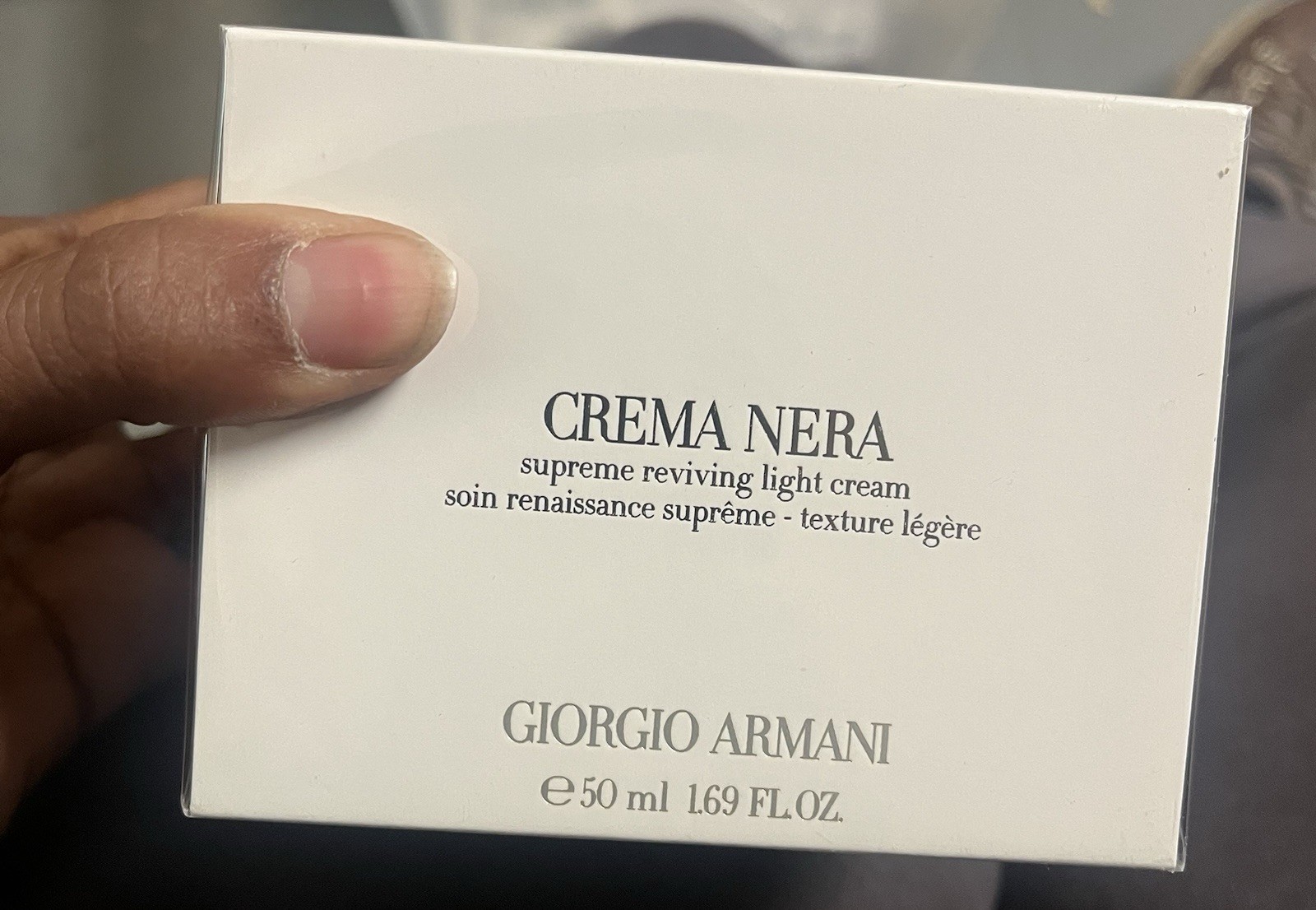 Giorgio Armani Crema Nera Supreme Reviving light Cream 1.69 oz/50 ml NIB