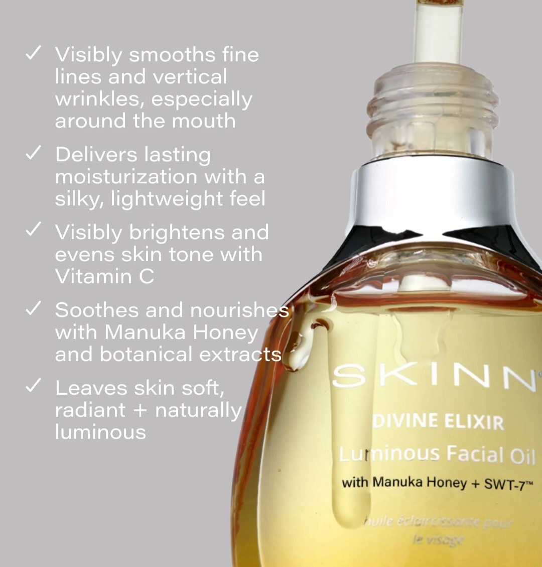 #SKINN Divine Elixir Luminous Facial Oil w/ Manuka Facial Oil—HUGE 0.5 fl oz