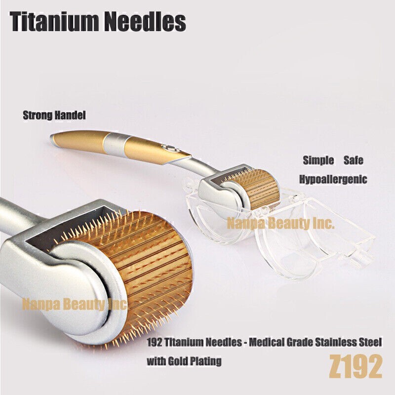 Titanium Derma Roller Beauty Wrinkle Scars Acne 192 Pins Derma Roller Anti-Aging