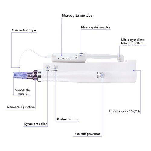 Therapy Water Micro-Pen Skin Acne Mark Remove with 2Pcs & NN Pin Cartridges Tips