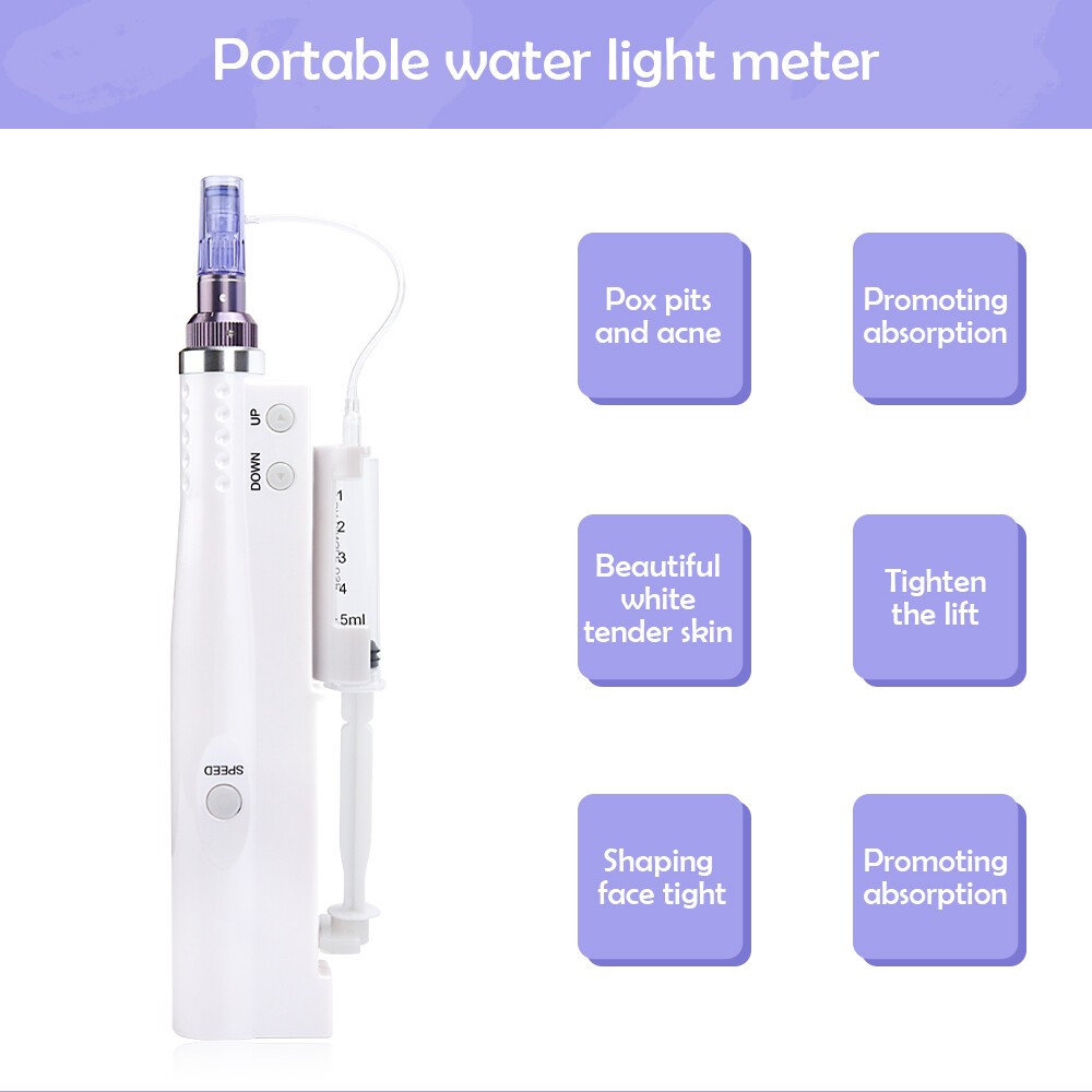 Therapy Water Micro-Pen Skin Acne Mark Remove with 2Pcs & NN Pin Cartridges Tips